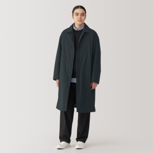 무인양품 싱글코트 가을 겨울 롱 코트 캐주얼 데일리 남자코트 블랙 84134210_이미지