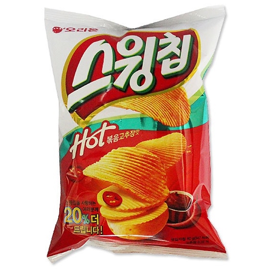오리온 스윙칩 볶음고추장 60g X 8 생감자칩 스낵