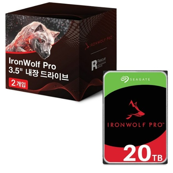 Seagate IronWolf Pro 패키지 7200/256M ST20000NE000 (12x20TB)_이미지