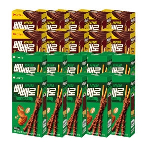 아몬드 빼빼로 37gx10개 + 누드 빼빼로 50gx10개