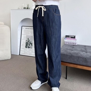 라일리 Rly 심플 데일리 남자 청린넨 와이드 밴딩 롱 팬츠 18024572_이미지