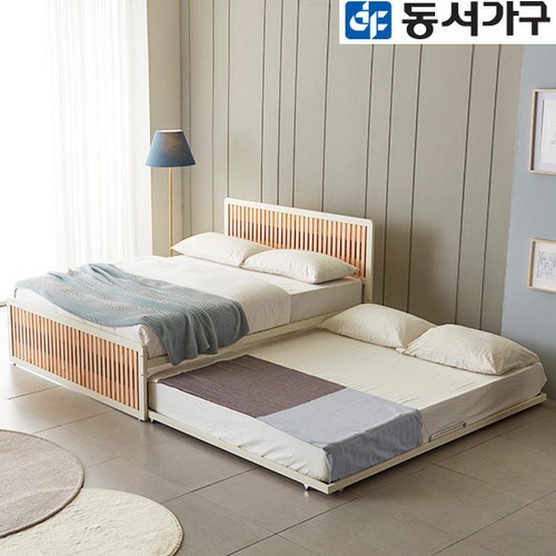 동서가구 탈린 편백나무 슬라이딩 2단침대 SS+SS (9존독립스프링)_이미지