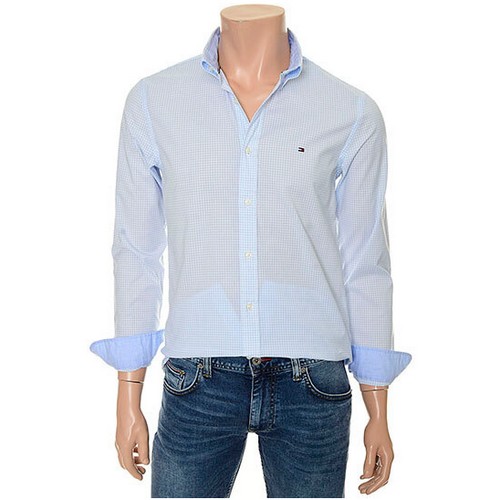 타미힐피거 코튼 슬림핏 깅엄체크 셔츠 T12B1WSH090MT2 0MT_이미지