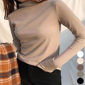 셀러허브 패션 JHMM232Q_51IB 여자 폴라티 하프넥 반목티 이너티셔츠