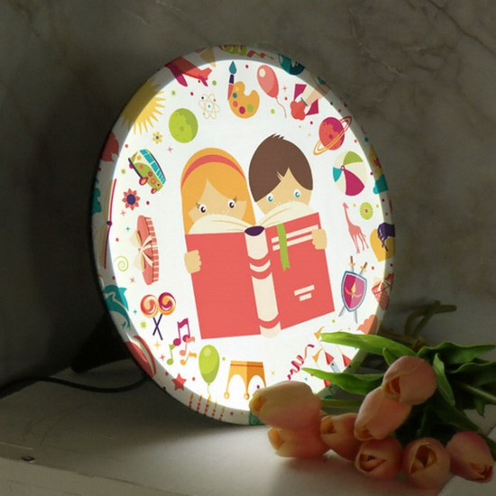 꾸밈 LED 즐거운독서 액자 무드등 35cm_이미지