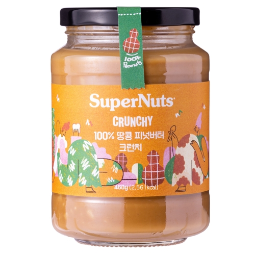 슈퍼너츠 100% 땅콩 피넛버터 크런치 460g (1개)