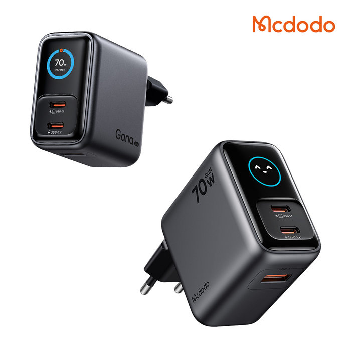 GaN 70W 스마트 디스플레이 초고속 3포트 멀티충전기 CH434