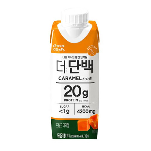 빙그레 더단백 드링크 카라멜 250ml (10개)_이미지