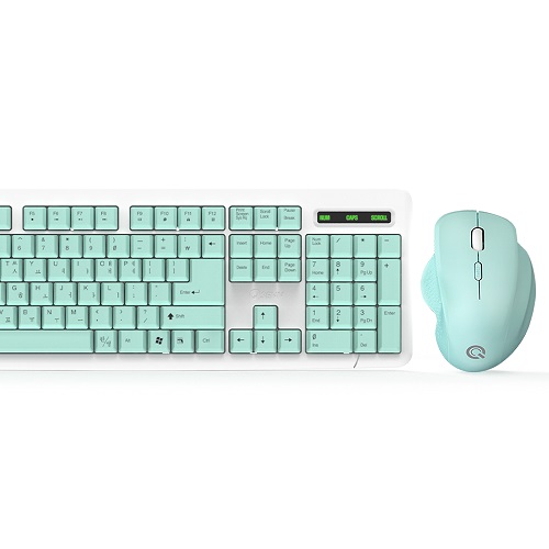 QSENN MK280 무선 키보드 마우스 세트 (민트)_이미지