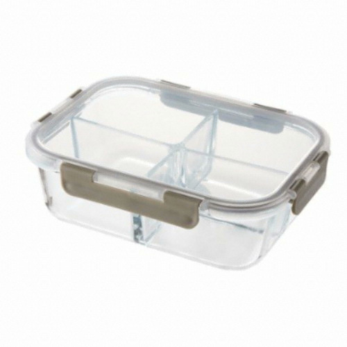 락앤락 ㅤ4칸 유리 밀폐용기 직사각 1.52L (1개)_이미지