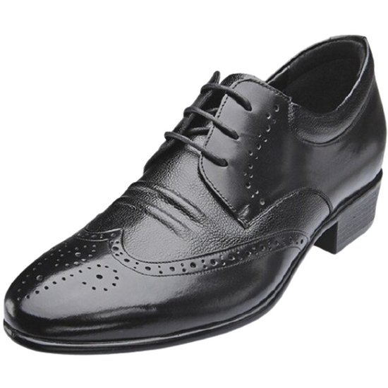 보닌 천연소가죽 윙팁 콤비 볼륨 더비 빅사이즈 구두 LC027BK