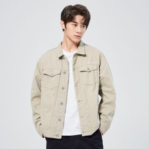 워크웨어 남자 숏자켓 봄자켓 워크자켓 데님자켓 가 -HSJ6032 베이지_이미지