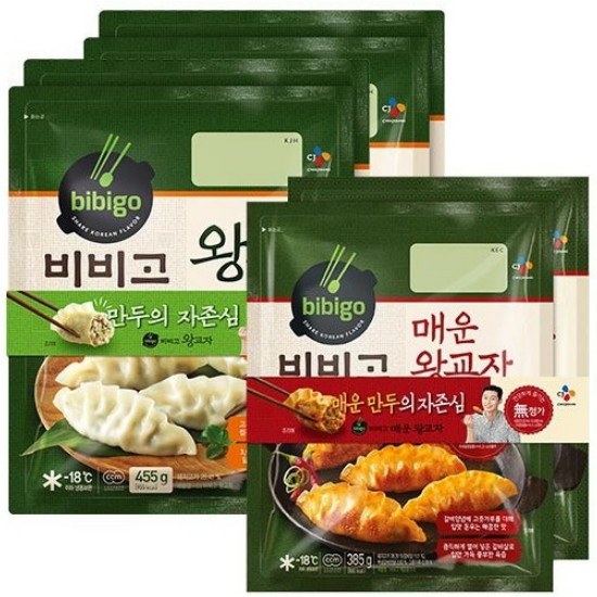 CJ제일제당 비비고 왕교자 455g x 4개+매운왕교자 385g x 2개 (1개)