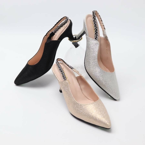 여성 하이힐 슬링백 보석 75198