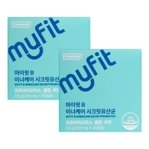 동국제약 마이핏B 이너케어 시크릿유산균 30캡슐 (2개)