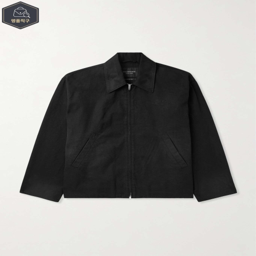 발렌시아가 오버사이즈 로고-엠브로이드 코튼캔버스 집업 자켓 B0081664368_이미지