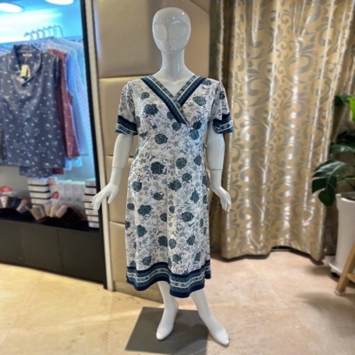 신영와코루 비너스 VGN7210GR_플라워 반팔 브라컵내장 원피