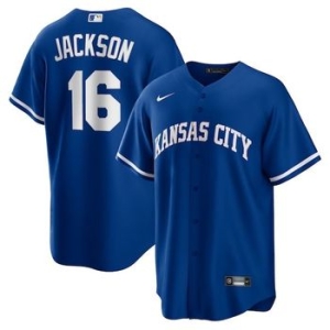  나이키 MLB 보 잭슨 캔자스시티 로열스 얼터네이트 쿠퍼스타운 컬렉션 레플리카 플레이어 저지 로얄 791961