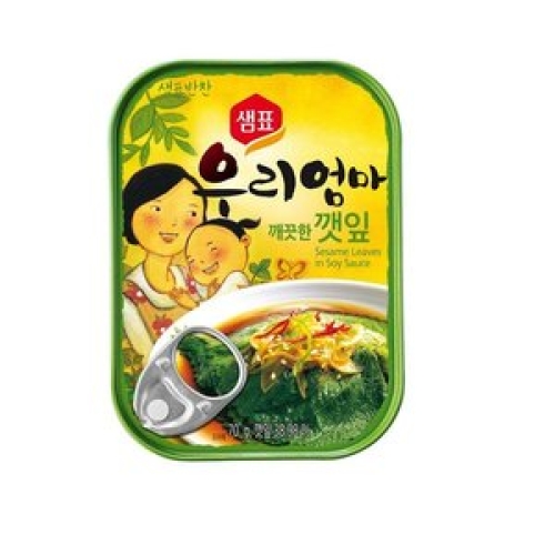 샘표식품 우리엄마 깨끗한 깻잎 70g (1개)_이미지