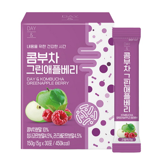 참앤들황토농원 데이앤 콤부차 그린애플베리 30T (2개)_이미지