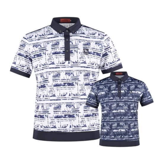 럭스골프 야마구찌 프리미엄 시보리 반팔 골프셔츠 YG3M405