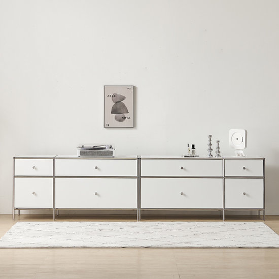 지베스 무디 모듈 높은 수납 서랍형 거실장 2400