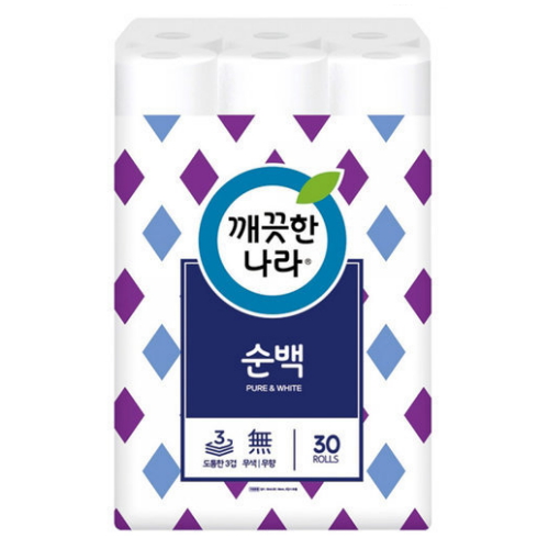 깨끗한나라 ㅤ에코 순백 30m (30롤) *5팩_이미지