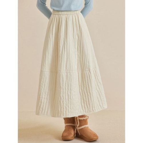 블루레이스 밴딩 패딩 벌룬 스커트_B5W1SK8241