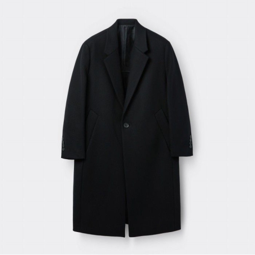 커스텀멜로우 Black Oversized Fit Notched Lapel Coat CWCAW25713BKX_이미지