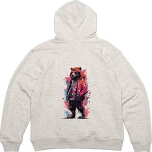 셀러허브 패션 JHQSYR3C_51HD 뒷면 무서운곰 공포 베어 그림 프린팅_이미지