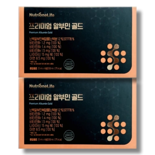 뉴트리원 프리미엄 알부민 골드 25ml 14병 (2개)_이미지