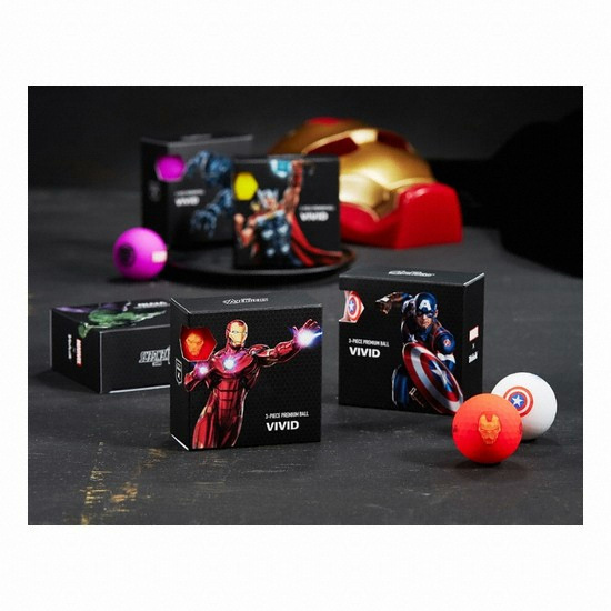 볼빅 비비드 마블 (아이언맨, 컬러공, 4개)_이미지