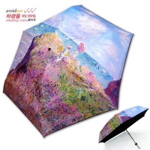  바보사랑 차광률99.9 암막명화5단미니양산-모네-푸르빌의 절벽-우블리 무료