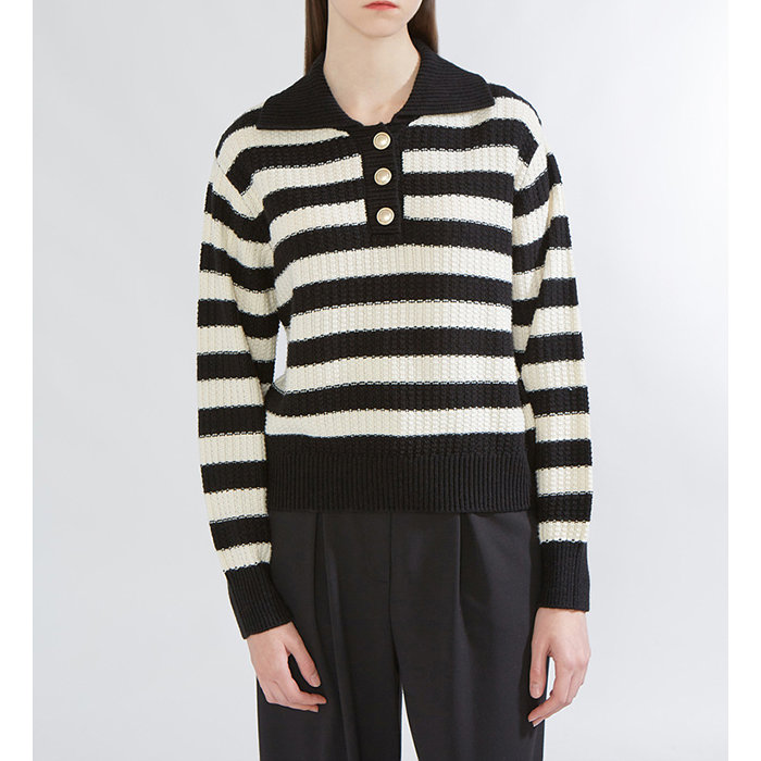 리스트 버튼포인트스트라이프니트 TSKPOM80010_이미지