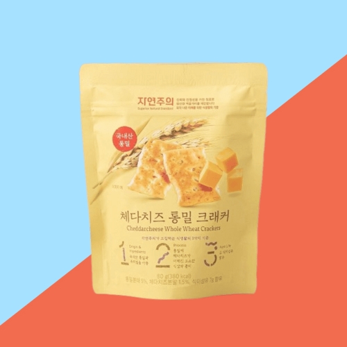 자연주의 체다치즈 통밀 크래커 80g (1개)_이미지