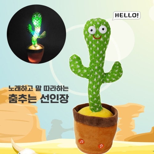 맥킨더 말하는 선인장 춤추는 선인장 장난감 음성 녹음 T403
