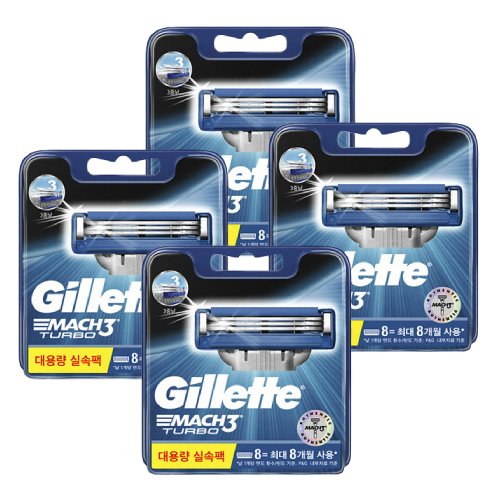 질레트 마하3 터보 면도날 (32개)_이미지