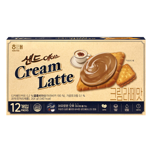 해태제과 샌드에이스 테라로사 크림라떼맛 204g