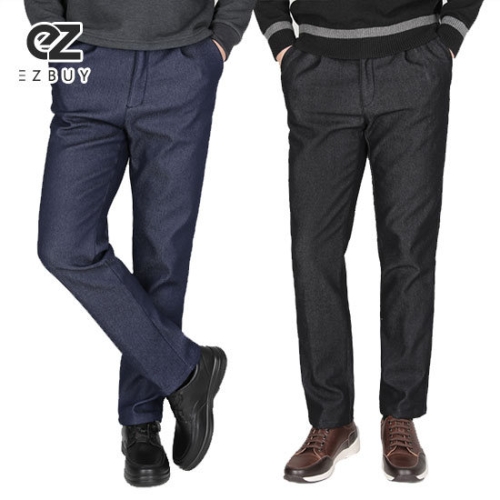 이지바이 체인지 남성 기모 원턱 청바지 SI23LP102M