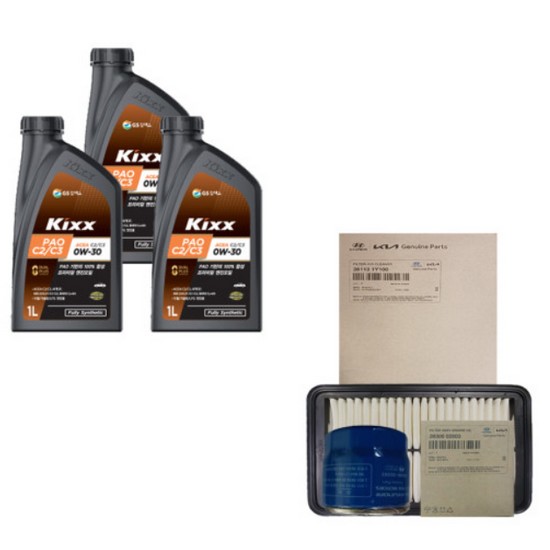 파오 C2/C3 0W30 3L + 순정필터 기아 올뉴 모닝 TA 가솔린
