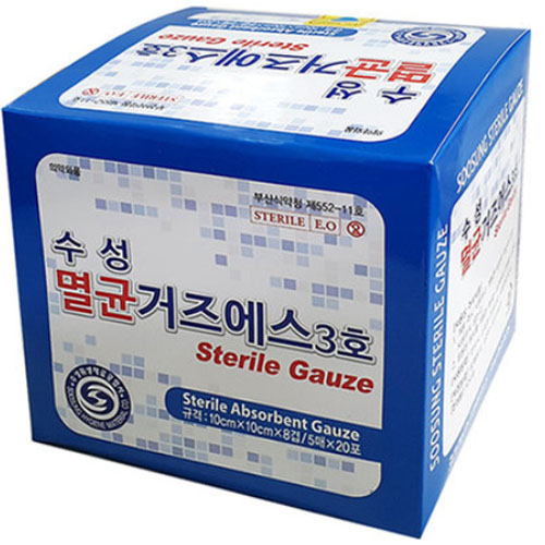 수성 멸균 거즈 10cmx10cm 8겹 (100매)_이미지