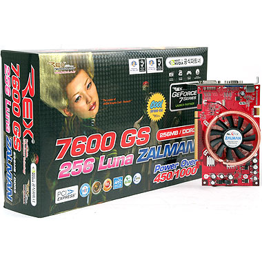 Rextech 지포스 7600GS 루나 파워오버 COOL 256MB 잘만
