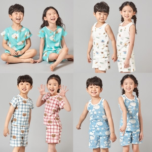 [불명] 내의 유아 아동 주니어 내복 실내복 잠옷 9부 7부 5부