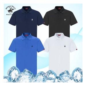 비버리힐스 JEANMANIA 클럽 남여공용 기능성 쿨에버 투버튼 반팔 카라 티셔츠1733384 TPW-002 네이비 90