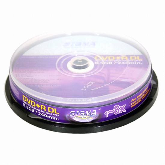 시그마 DVD+R 8.5GB 8x 듀얼레이어 케익 (10장)