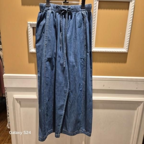 BCBG 올앤썬드리 가을25 코쿤 데님 바지 A5F8P358_이미지