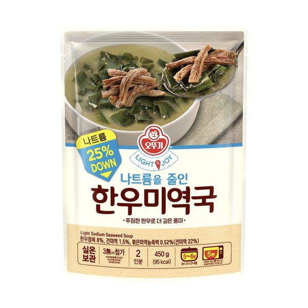 오뚜기  나트륨을 줄인 한우미역국 450g