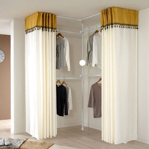 왕자행거 뉴드레스룸 코너형 3폴 밀폐기본형 행거_이미지