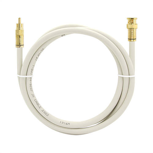 탑라인에이치디 솔탑 골드 고급형 RCA TO BNC 화이트 TV 동축 케이블 (SOLTOP-896, 20m)_이미지