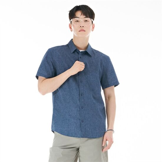 체이스컬트 남 CBRK5525D04 린넨 혼방 에센셜 반팔 셔츠